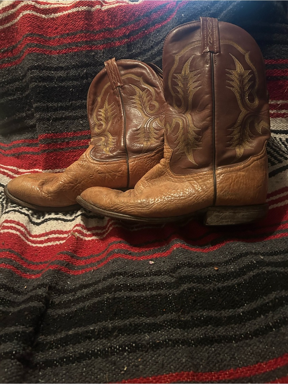 Size 10 Tony Lama Brown Leather Cowboy Hat